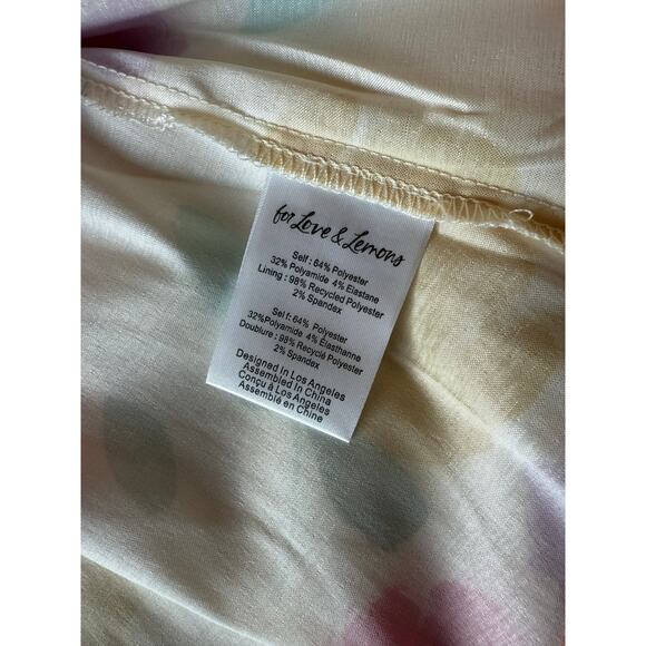 For Love & Lemons NWT Johannes Floral Mini Dress In Pastel Multicolor size Small - Picture 7 of 11